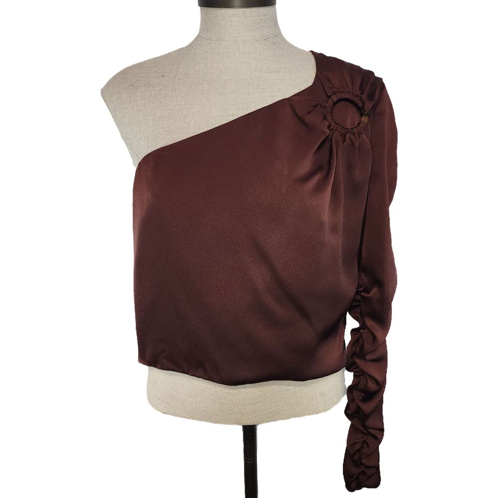 The-east-order Brown Crop-top
